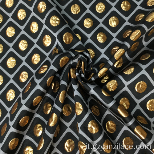 Tessuto jacquard super oro broccato per abbigliamento